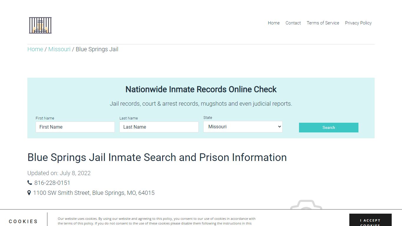 Blue Springs Jail Inmate Search, Visitation, Phone no ...