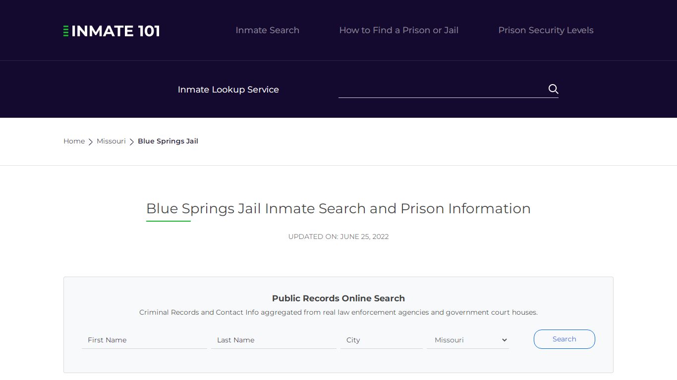 Blue Springs Jail Inmate Search, Visitation, Phone no ...